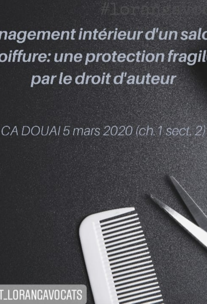 Aménagement intérieur d'un salon de coiffure: une protection fragile par le droit d'auteur
