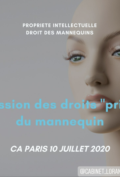 Cession de droit à l'image d'un mannequin