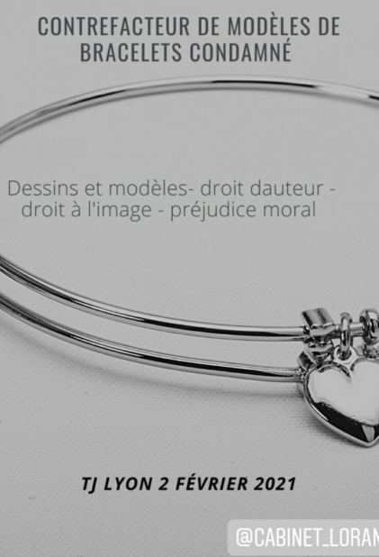 Le contrefacteur de modèles de bracelets condamné (actualité du cabinet)