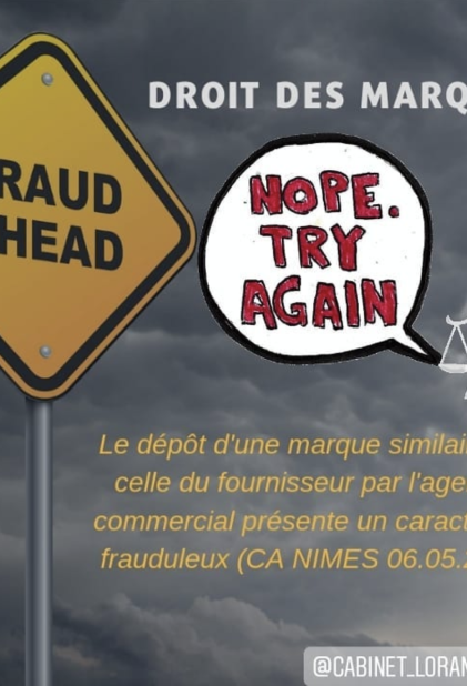 Dépôt d'une marque similaire par un agent commercial
