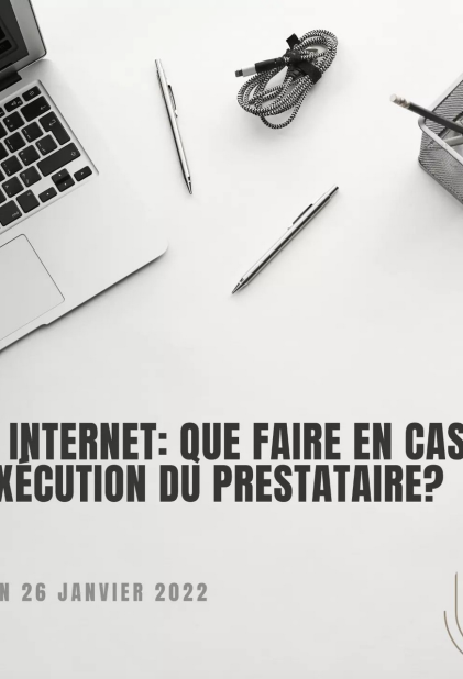 Site internet: que faire en cas d'inexécution du prestataire?