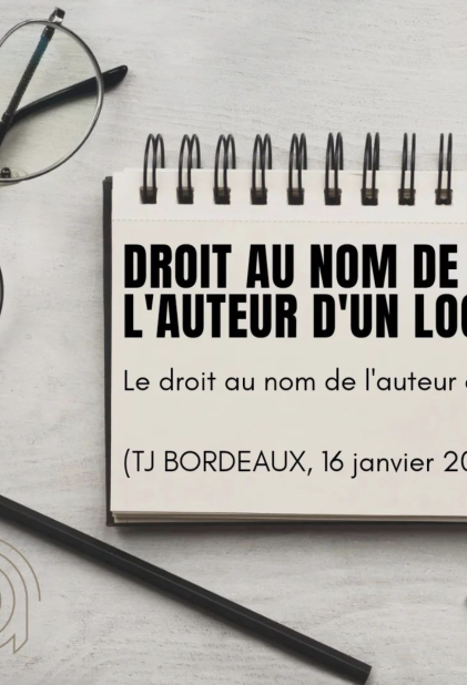 Droit au nom de l'auteur sur un logo