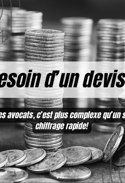 Besoin d'un devis pour une prestation juridique?